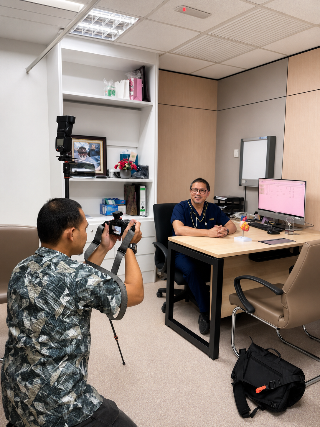Content production shoot with Prof. Dr. Shahrul Amry Hashim